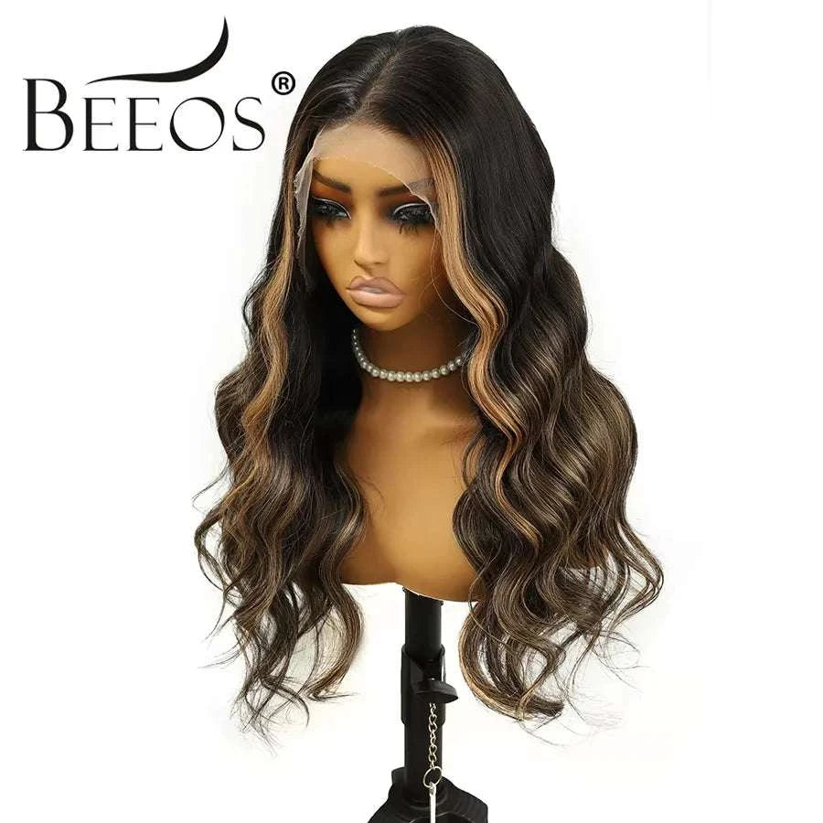 13x6 Transparent HD Lace Frontal Wigs Highlight Wig Human Hair HD Lace Wigs Quick Weave Wigs Deep Part Brazilian Hair For Women Khamik Shop Online