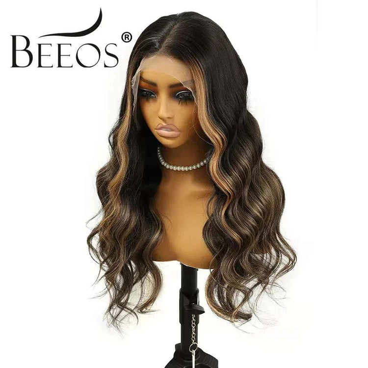 13x6 Transparent HD Lace Frontal Wigs Highlight Wig Human Hair HD Lace Wigs Quick Weave Wigs Deep Part Brazilian Hair For Women Khamik Shop Online