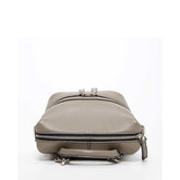 Gray Leather Backpack Purse for Women Convertible Crossbody Bag Medium Amethyst Mnemosyne