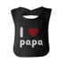 I Love Papa Cute baby Bibs Funny Infant Snap On Teal Tiger