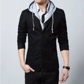 Mens Street Style Hooded Blazer Yellow Pandora