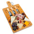 Bamboo Cheese Board and Knife Set - 12x8 inch Charcuterie Board with Jade Danae