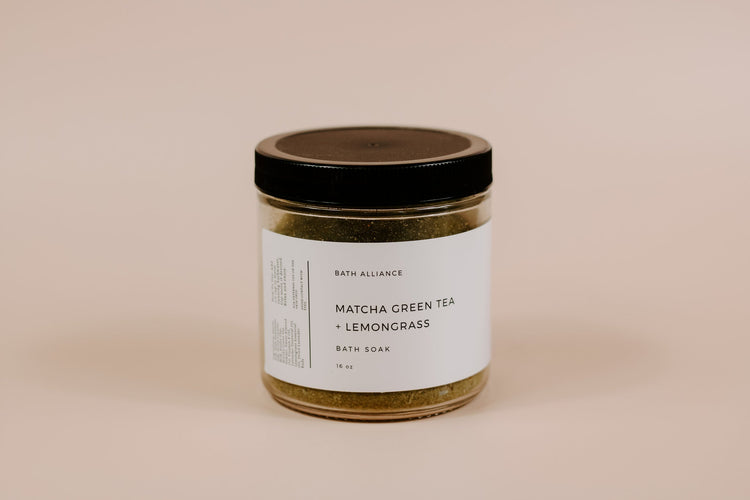 MATCHA GREEN TEA + LEMONGRASS BATH SOAK Blush Rosemary