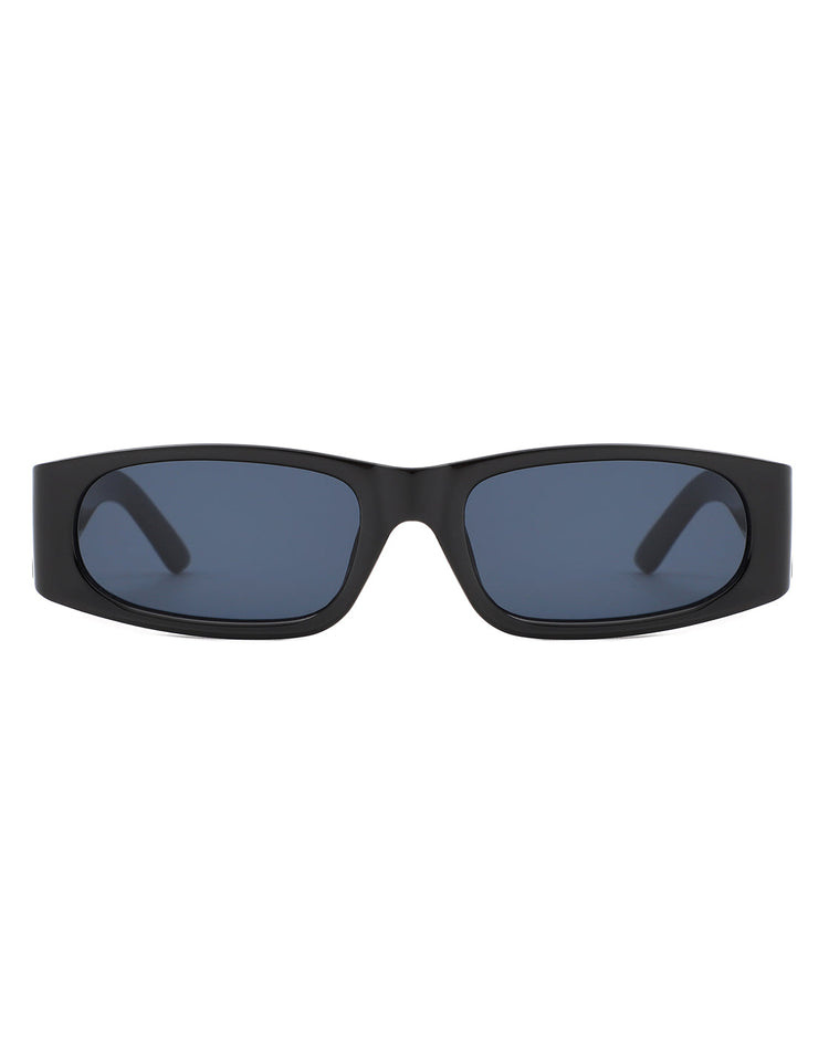 Talon - Rectangle Narrow Retro Square Fashion Sunglasses Gray Baobab