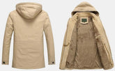 Mens Hooded Military Style Coat Yellow Pandora