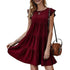Womens Flowy Dress with Cap Sleeves Yellow Pandora