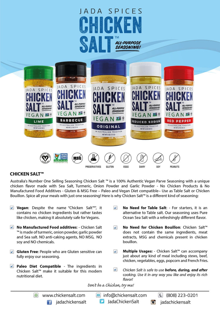 Chicken Salt Original and Turmeric Salt - 2 Pack Combo Amethyst Lelantos