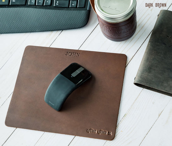 Leather Mouse Pad Olive Iolaus