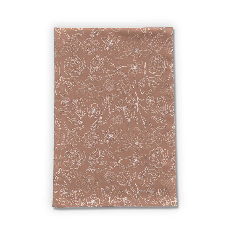 Copper Magnolia Tea Towel Orchid Hades