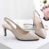 Escarpins slingback Godshoe Rogia style urbain en similicuir à talon aiguilles de 7 cm