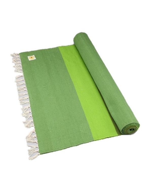 Handwoven cotton Floor Yoga Meditation Prayer Rug Alabaster