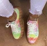 Pinterest Women Sneaker Light Breathble Vulcanized Shoes Platform Lace Coffee Jasper