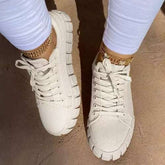 Pinterest Women Sneaker Light Breathble Vulcanized Shoes Platform Lace Coffee Jasper