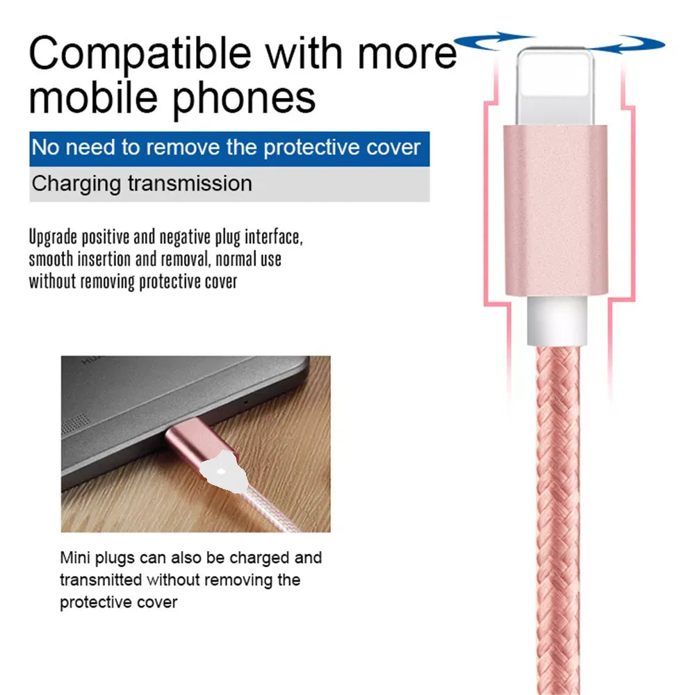 PBG 10FT XL Best iPhone Charger Cable - Durable & Fast Charging Fuchsia Electra