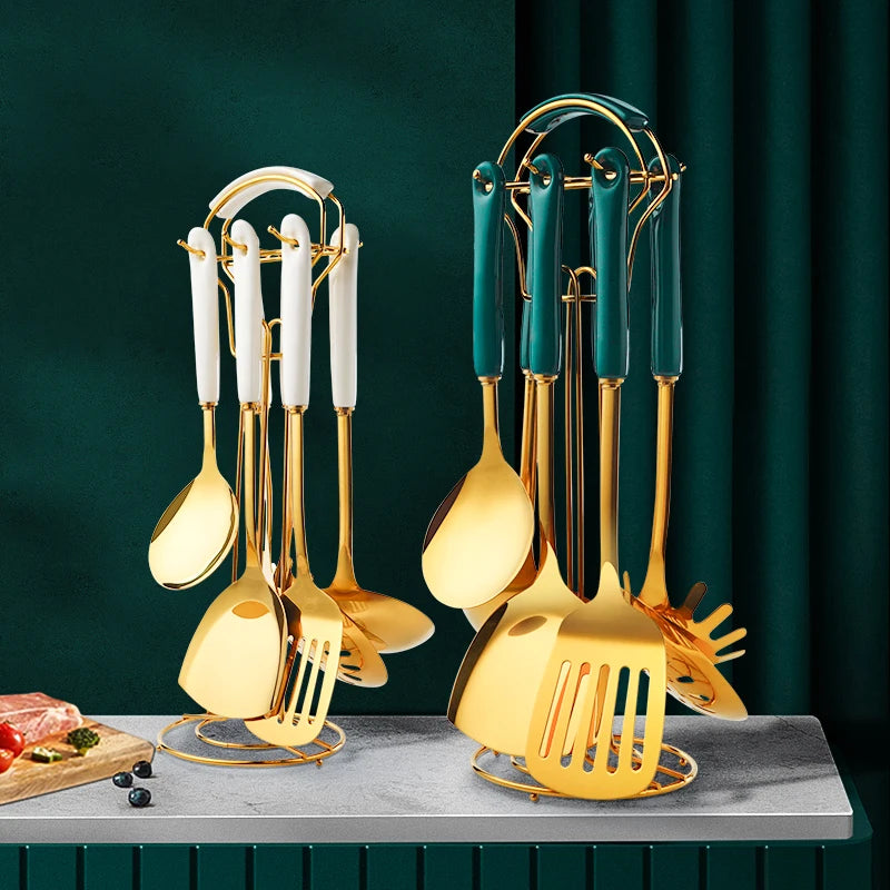 Stainless Steel Utensil Kitchen  Cooking Tools 6pcs Set Kitchen Rose Oscar