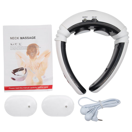 Electric Pulse Back And Neck Massager Far Infrared Pain Relief Tool