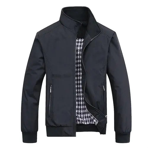 2025 Spring Autumn Casual Solid Fashion Slim Bomber Jacket Men AliExpress