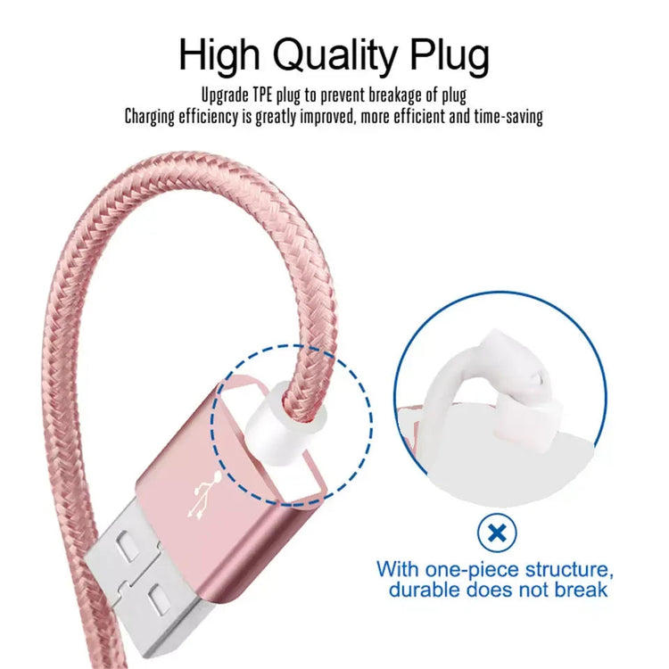 PBG 10FT XL Best iPhone Charger Cable - Durable & Fast Charging Fuchsia Electra