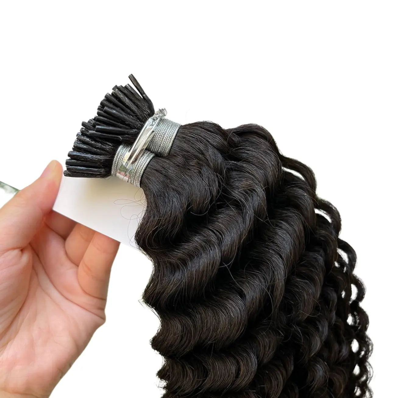 Loose Deep Wave Human Hair i Tip Microlinks Bulk Braiding Human Hair B Cerise Alfie
