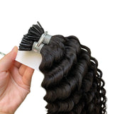 Loose Deep Wave Human Hair i Tip Microlinks Bulk Braiding Human Hair B Cerise Alfie