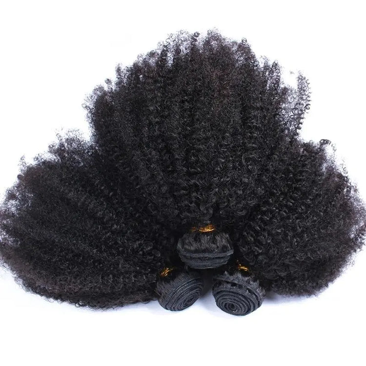 BeuMAX 10A Grade 3/4 Bundles Afro Kinky Curly Brazilian Human Hair Cerise Alfie