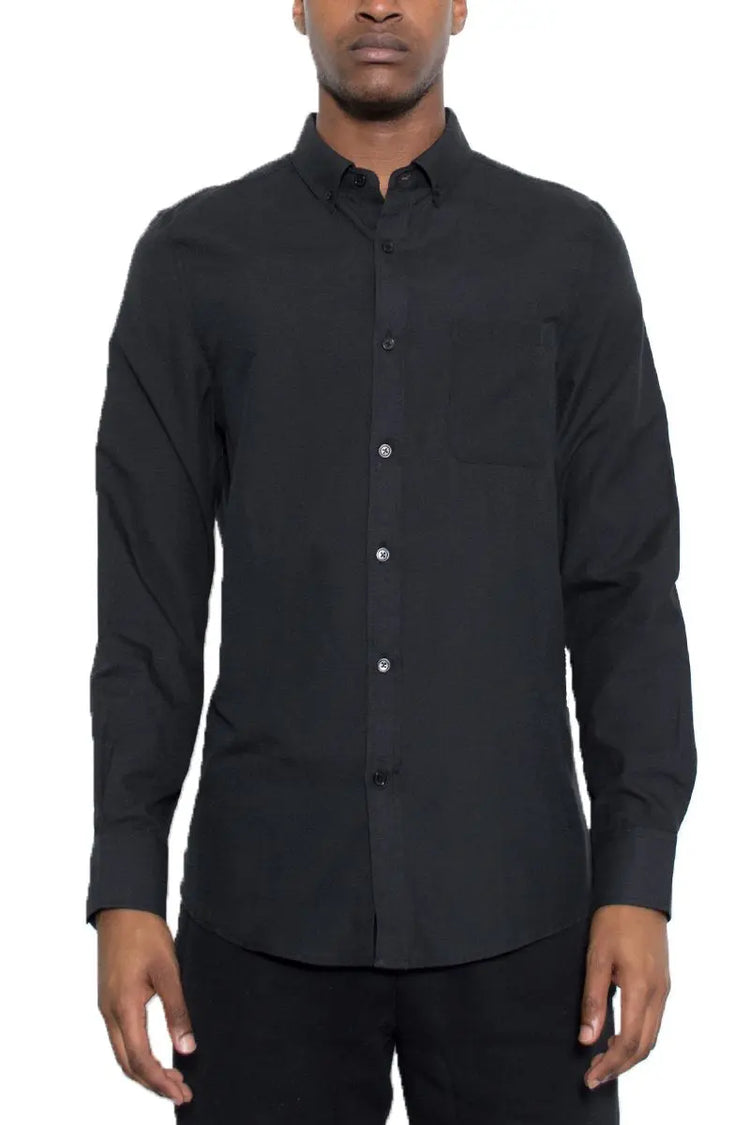 SIGNATURE LONG SLEEVE BUTTON DOWN SHIRT M3515 Lime Milo