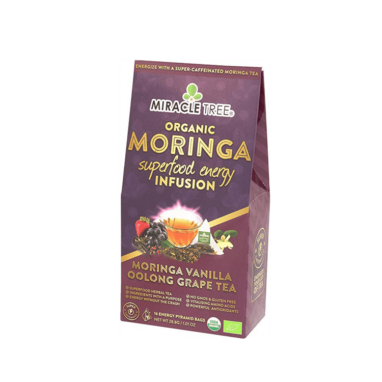 Organic Moringa Energy Tea - Grape Vanilla - Natural Coffee Gold Milo