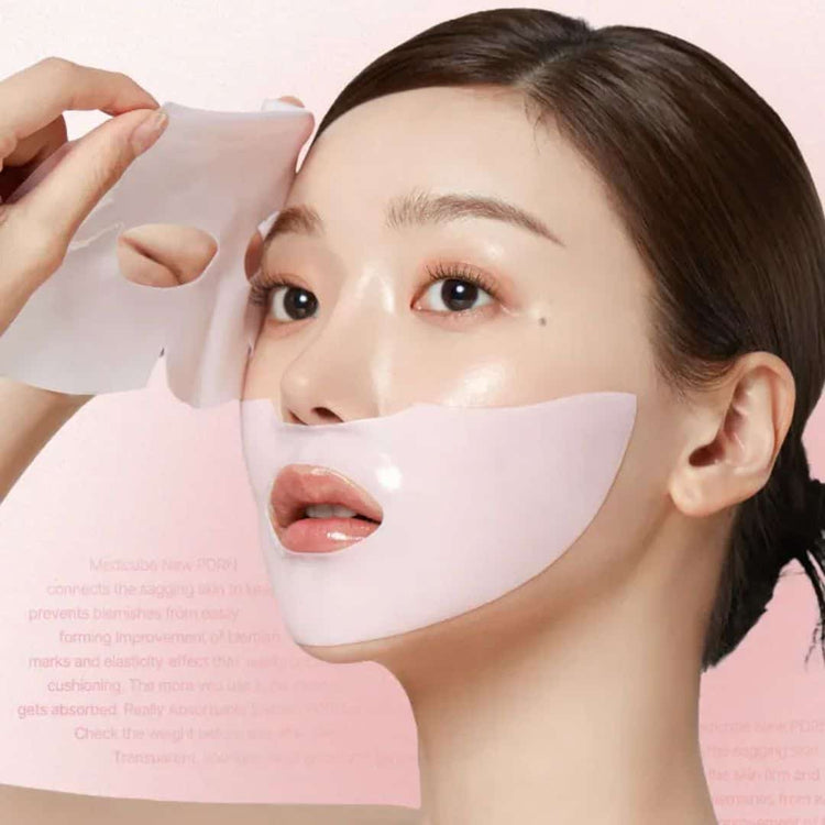 (4 PCS) Medicube PDRN Pink Collagen Gel Mask Box Harlequin Chestnut