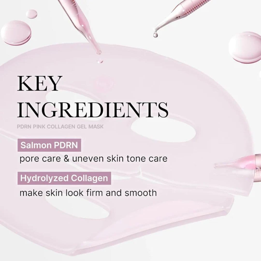 (4 PCS) Medicube PDRN Pink Collagen Gel Mask Box Harlequin Chestnut