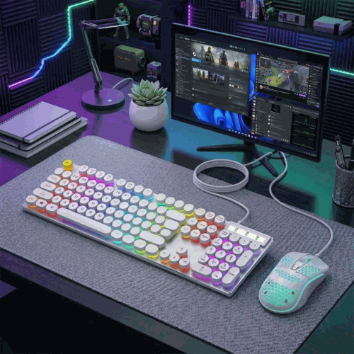 Ninja Dragons Z9i USB Wired Light Up Gaming Keyboard and Mouse Set – Mobile and Laptop Accessories Yellow Pandora