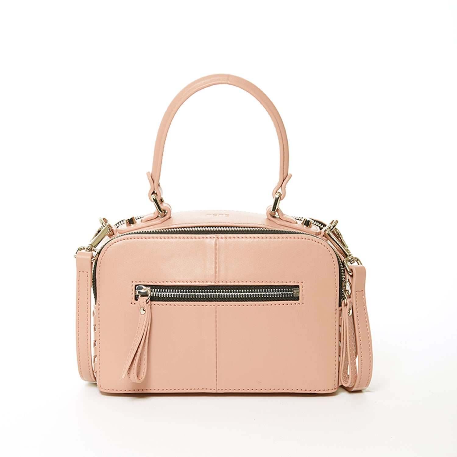 Woven Leather Crossbody Bag Pink Purse Women&