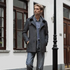 Mens Layered Collar Button Front Mid Length Coat Yellow Pandora