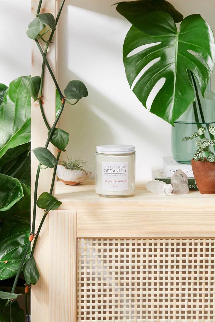 Natural Organic Suns  Block/ Safe Protection/ Non-Nano Zinc Oxide / White Smokey