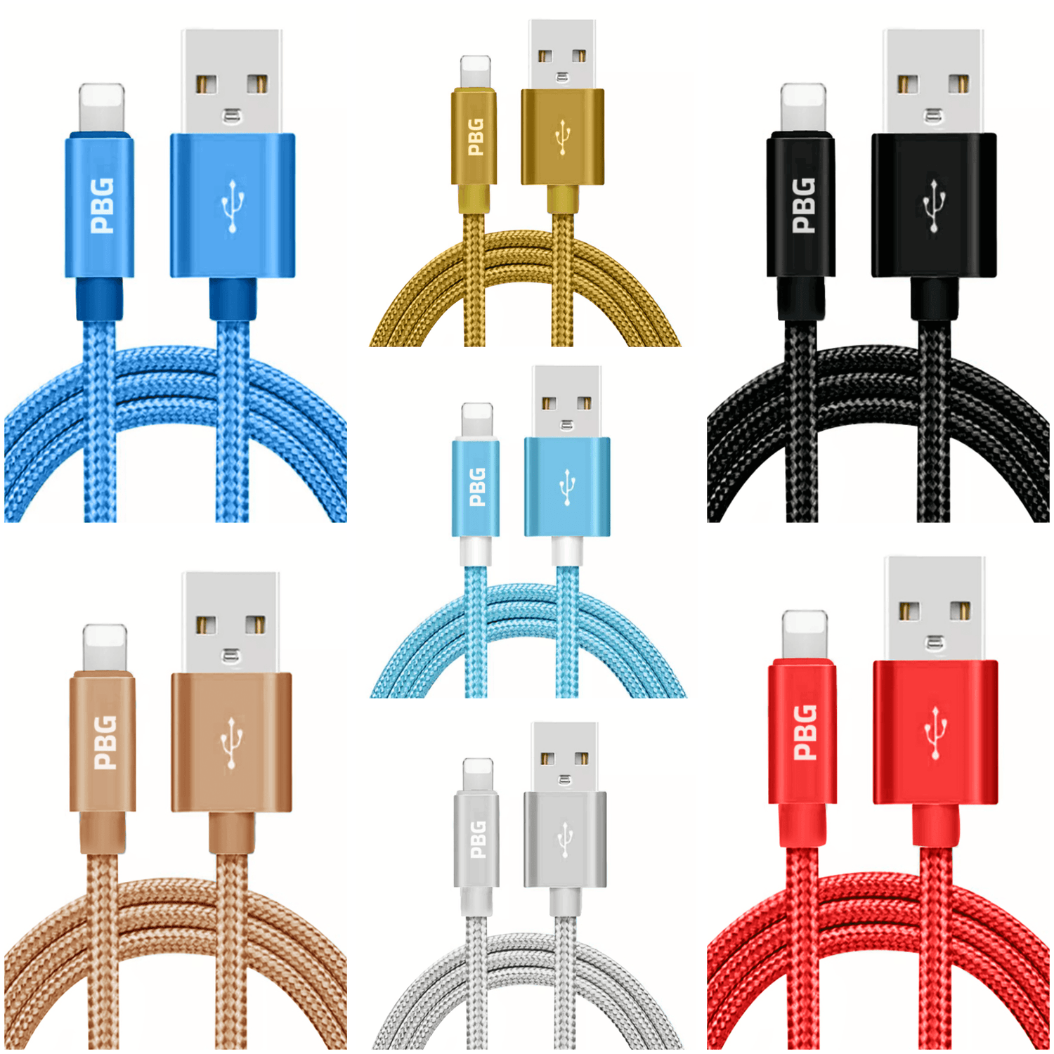 PBG 10FT XL Best iPhone Charger Cable - Durable & Fast Charging Fuchsia Electra