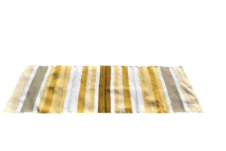 Handwoven cotton Floor Yoga Meditation Prayer Rug Alabaster