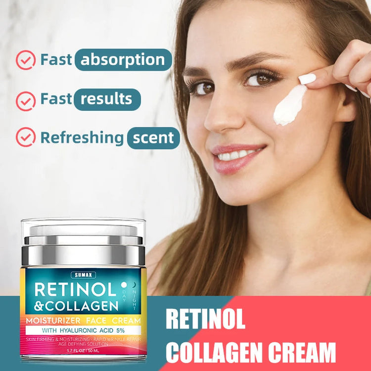 Sumax Retinol Collagen Face Cream 50ml Moisturizer with Hyaluronic AliExpress