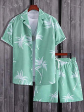 Vacation mood men beach shorts set Raspberry Eurybia