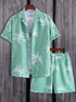 Vacation mood men beach shorts set Raspberry Eurybia