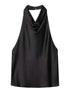 HXAO Top Women Halter Satin Women Tops Backless Corset Top Vest Yellow AliExpress