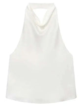 HXAO Top Women Halter Satin Women Tops Backless Corset Top Vest Yellow AliExpress
