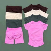 2 Pcs HISTELLO Impact Gym Sets Short Sleeve Seamless Yoga Clothing AliExpress