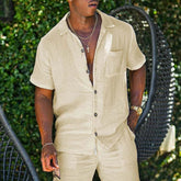 Comfortable cool men beach shorts set Raspberry Eurybia