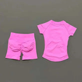 2 Pcs HISTELLO Impact Gym Sets Short Sleeve Seamless Yoga Clothing AliExpress