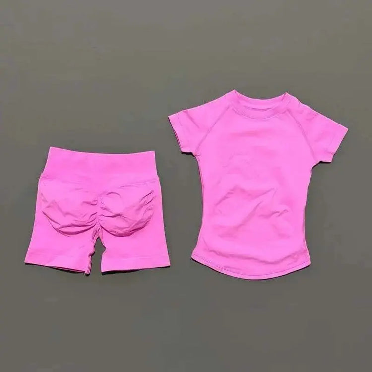 2 Pcs HISTELLO Impact Gym Sets Short Sleeve Seamless Yoga Clothing AliExpress