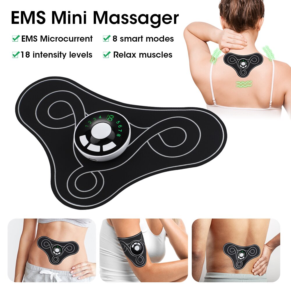 EMS Electric Massager Stimulator Pain Relief Neck Back Leg Health Care Maroon Asteria