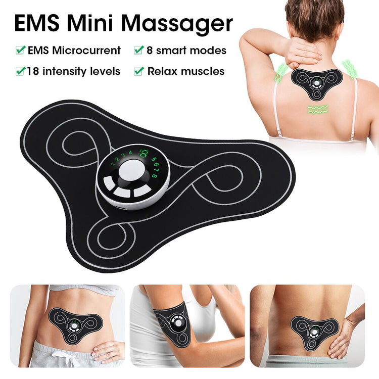 EMS Electric Massager Stimulator Pain Relief Neck Back Leg Health Care Maroon Asteria