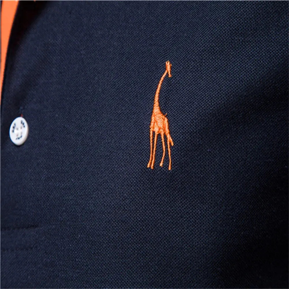 Dropshipping Polo Giraffe Shirt Men Quality Embroidery Summer Short AliExpress