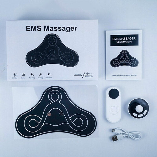EMS Electric Massager Stimulator Pain Relief Neck Back Leg Health Care Maroon Asteria