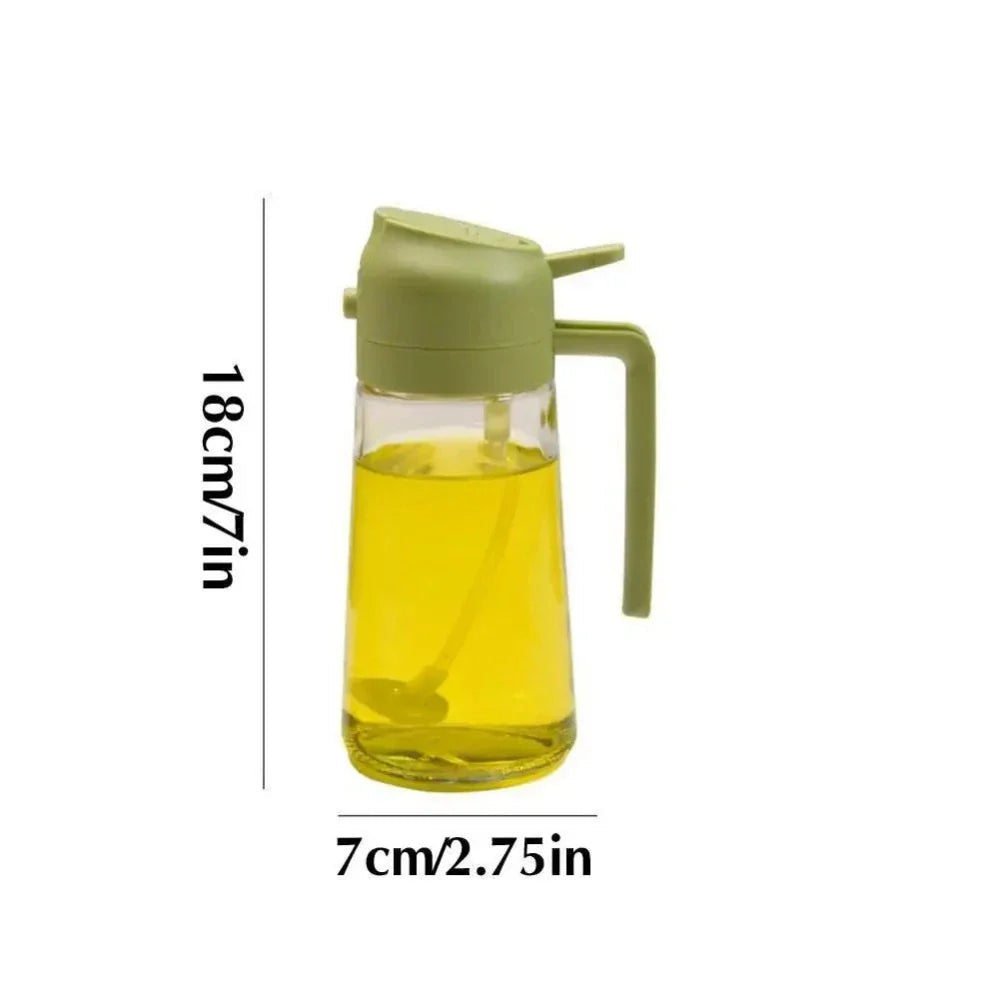 Dual Function Oil Spray and Pour Bottle Yellow Pandora