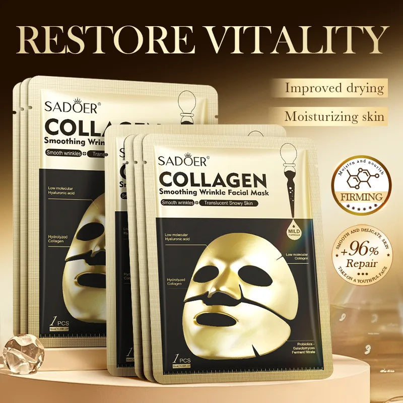SADOER Golden Collagen Facial Masks Moisturizing Anti-Aging Anti AliExpress